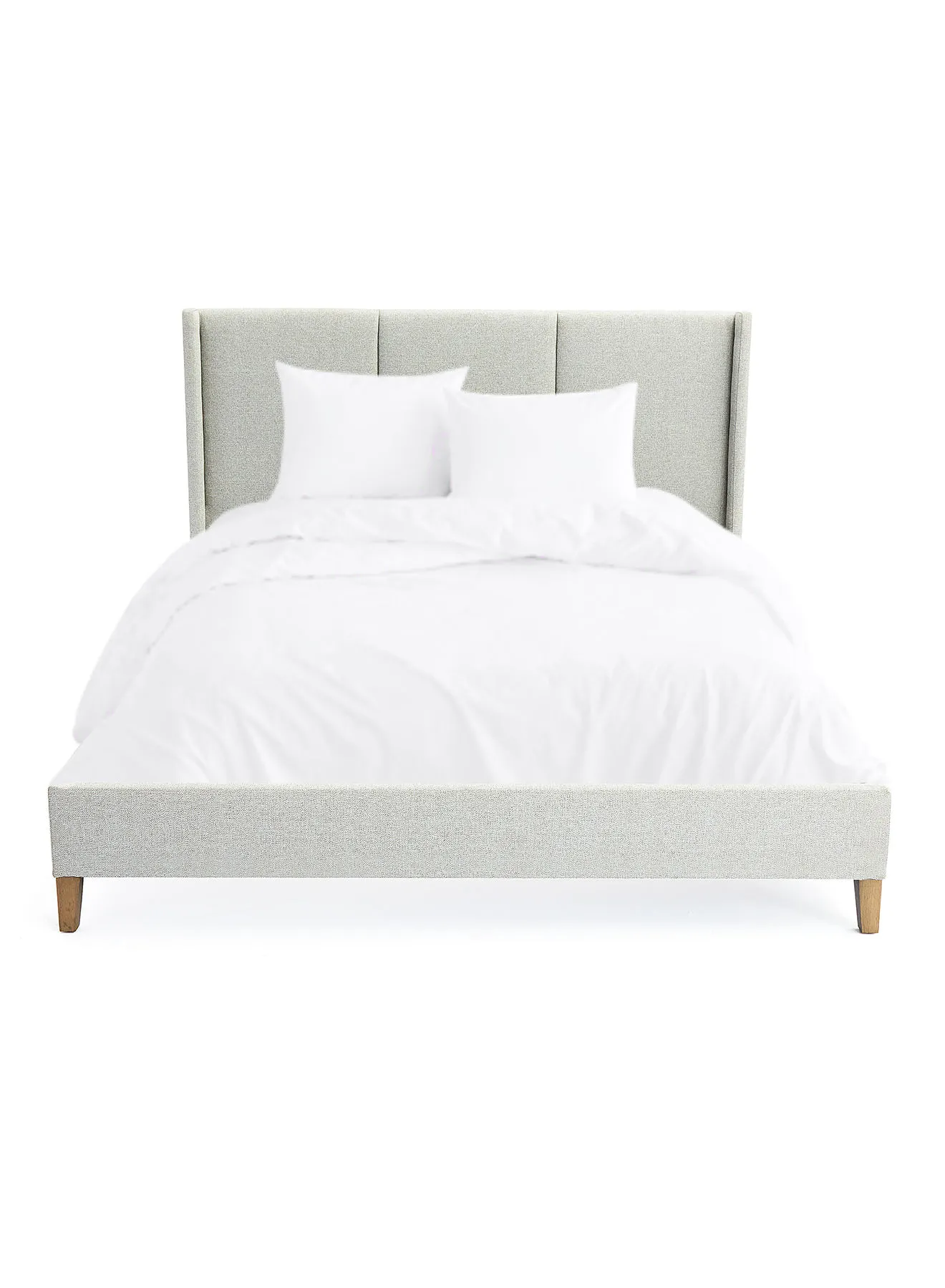 إطار سرير ebb & flow فاخر - سرير بحجم كوين - مجموعة مسمار أنيقة - لون رمادي - الحجم 1660 × 2080 × 1100 - منزل فاخر