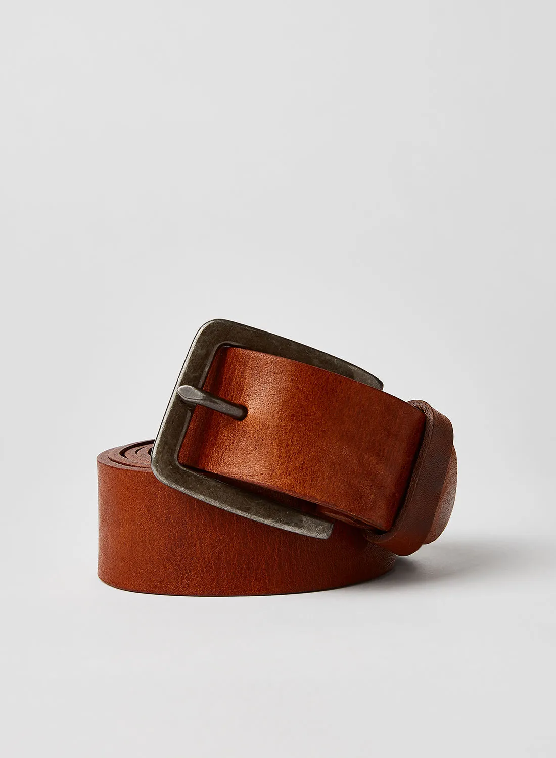 JACK & JONES Leather Belt Brown