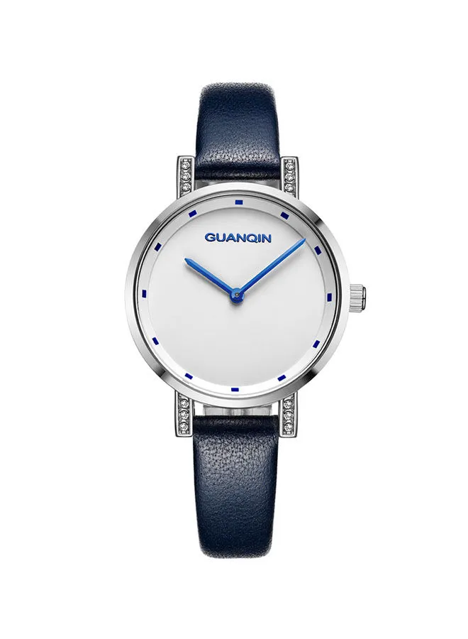 GUANQIN ساعة يد رجالية من GUANQIN بسوار فولاذي كرونوغراف بثلاث عيون يسار GS1911102