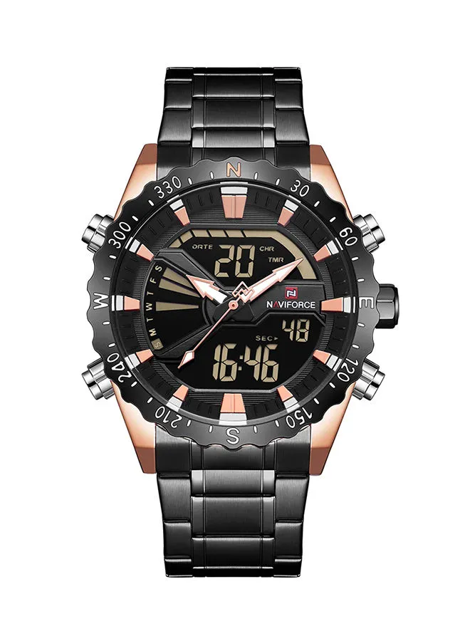 NAVIFORCE Men's Stainless Steel Strap Analog Wrist Watch NF9136S RG/B/B