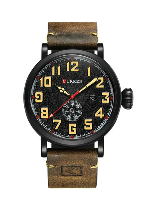 CURREN Men's Water Resistant Leather Chronograph Watch 8283 - 42 mm - Brown