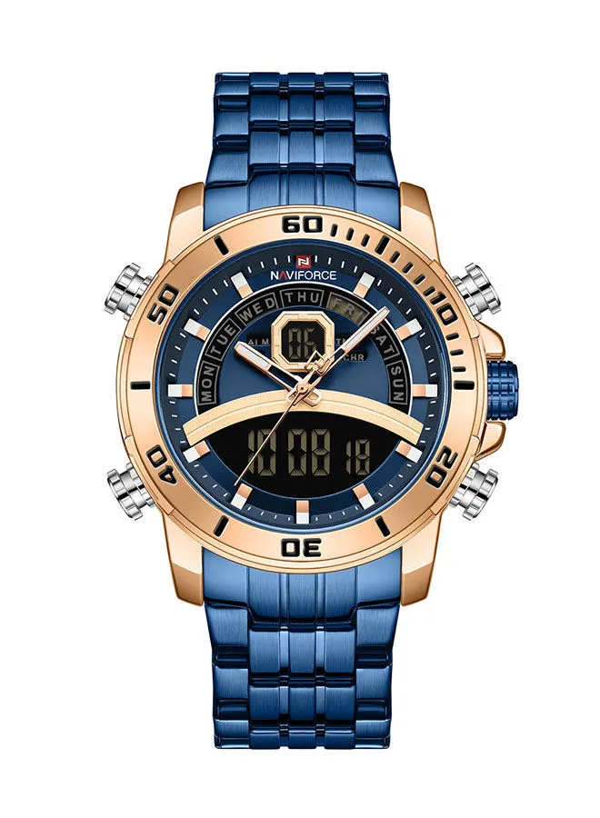 NAVIFORCE Men's Stainless Steel Analog+Digital Wrist Watch NF9181S RG/BE