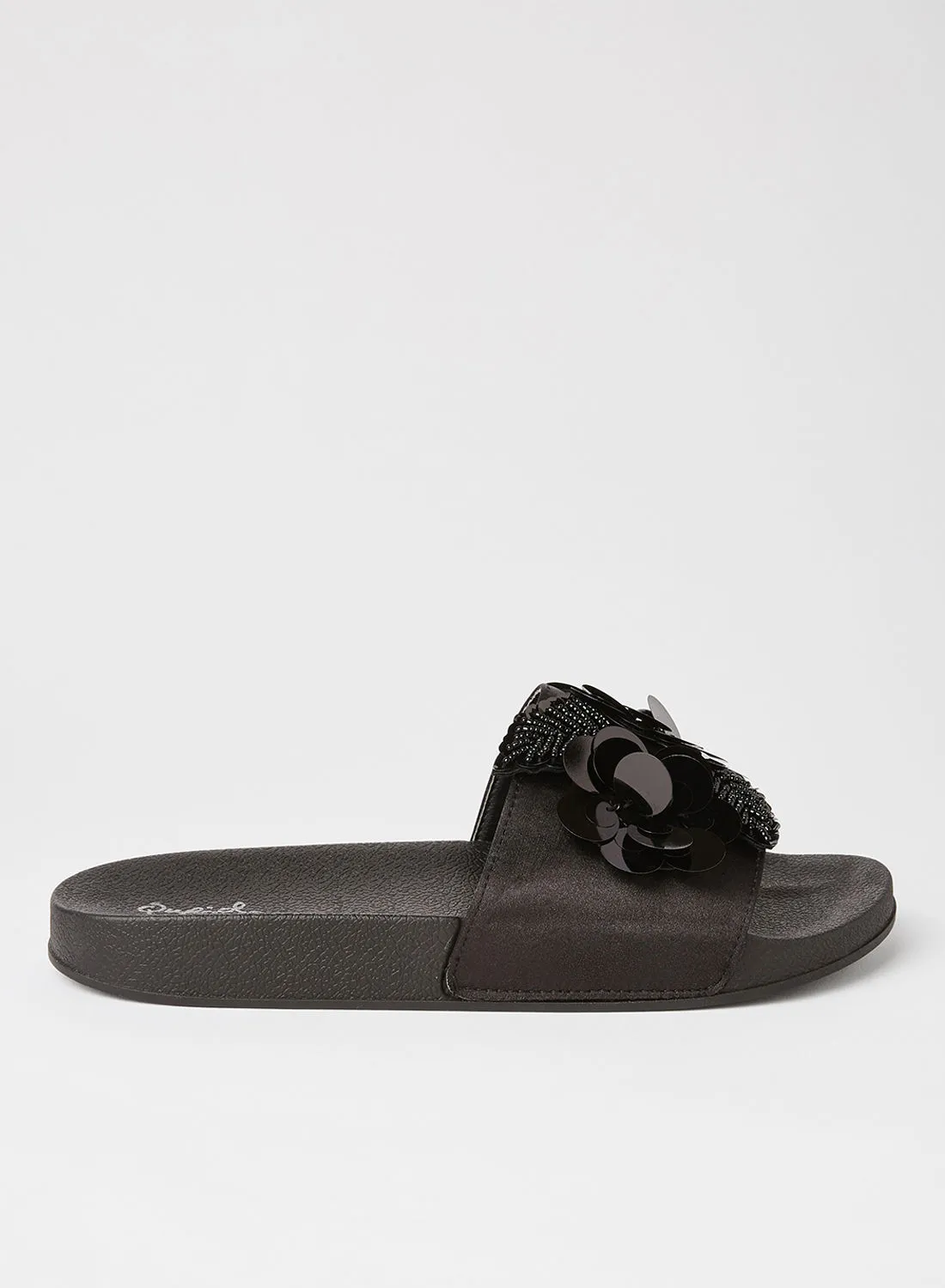 Qupid Booboo Flat Sandals Black
