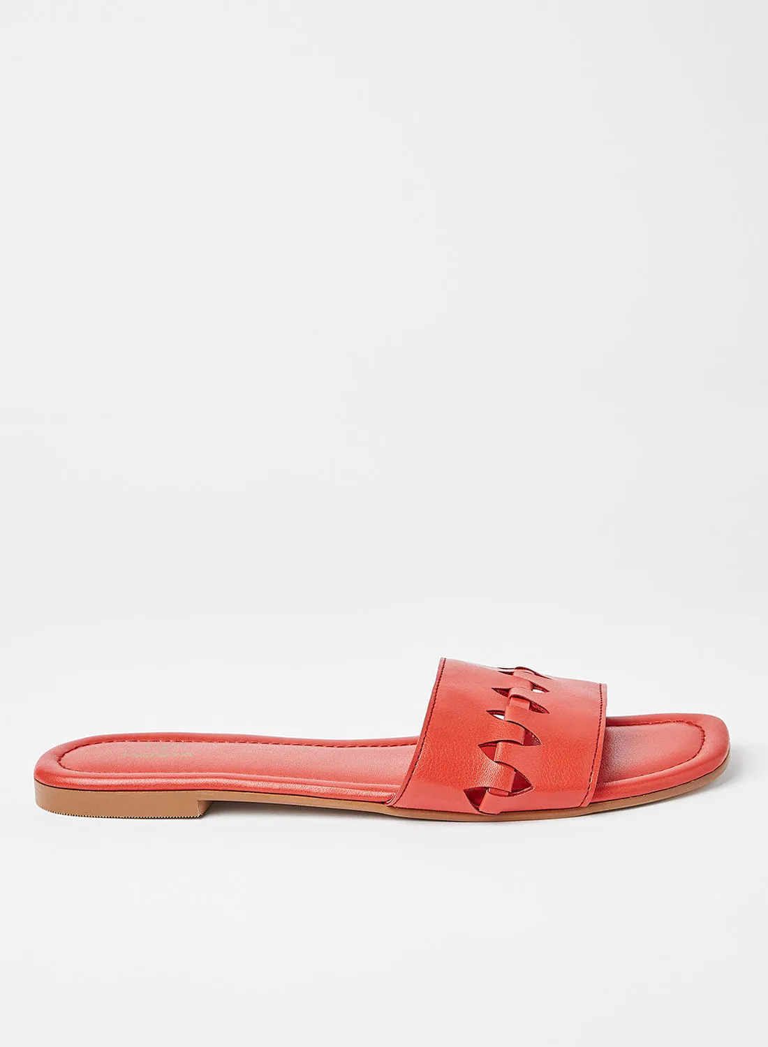 SIVVI for HANIYA Textured Slip On Flat Sandals Red