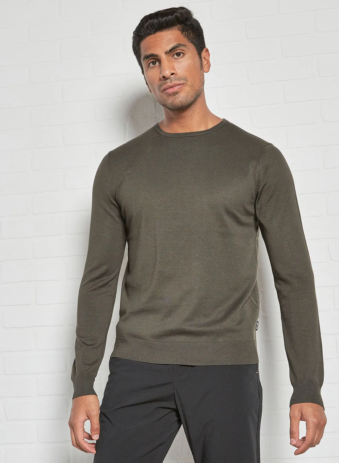 ONLY & SONS Stylish Long Sleeve T-Shirt Green