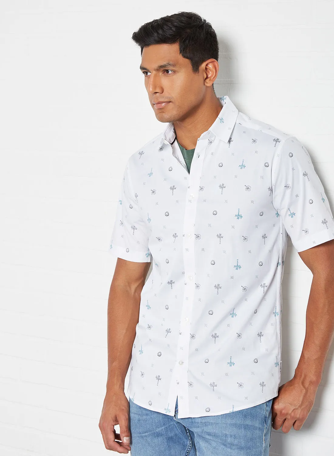 ONLY & SONS Short Sleeve Casual Shirt White