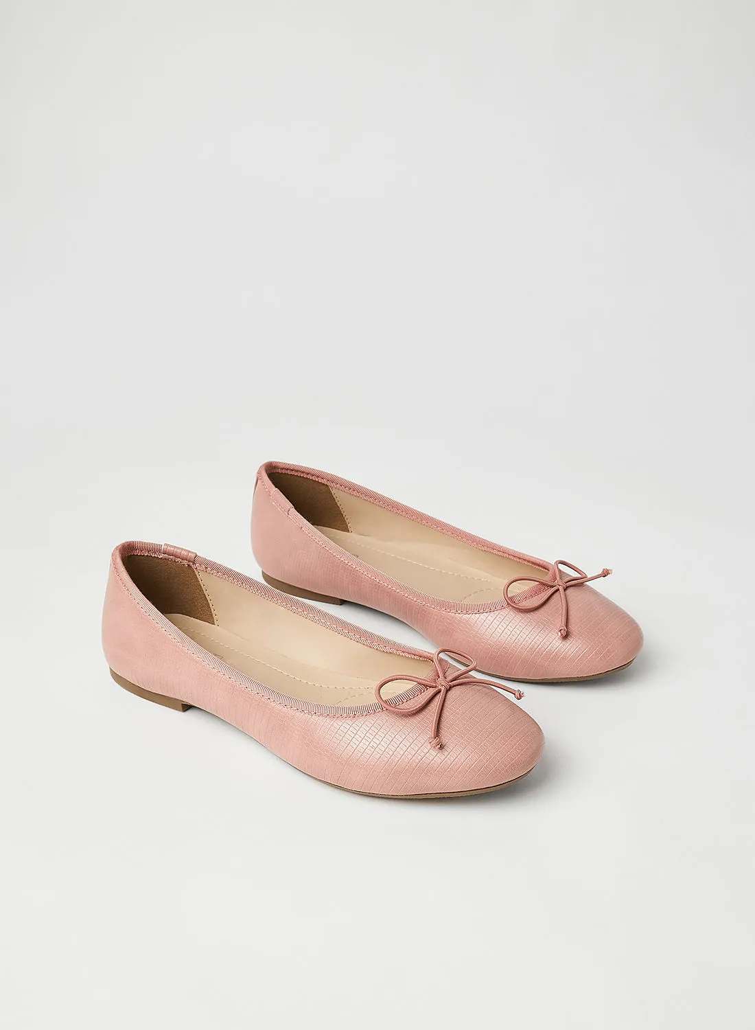 Mode By Red Tape Flat Slip On Ballerina Pink