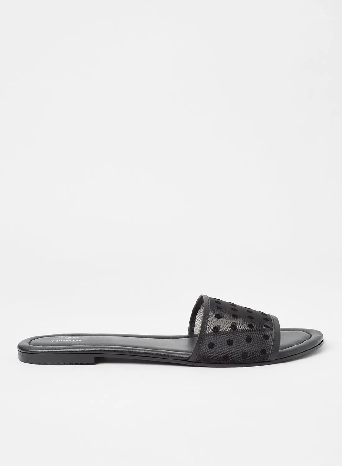 SIVVI for HANIYA Polka Dot Flat Sandals أسود