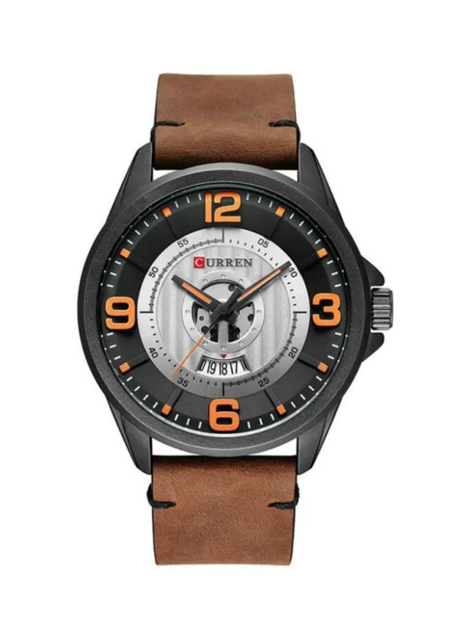 CURREN Men's Water Resistant Analog Wrist Watch 8305 - 45 mm - Coffee