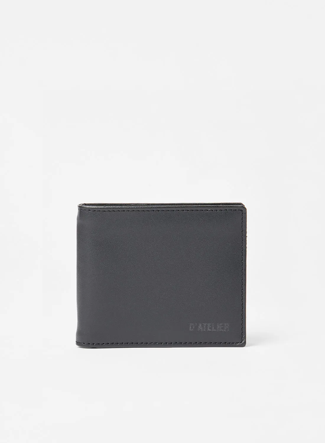 Sivvi x D'Atelier Leather Bi-Fold Wallet Black
