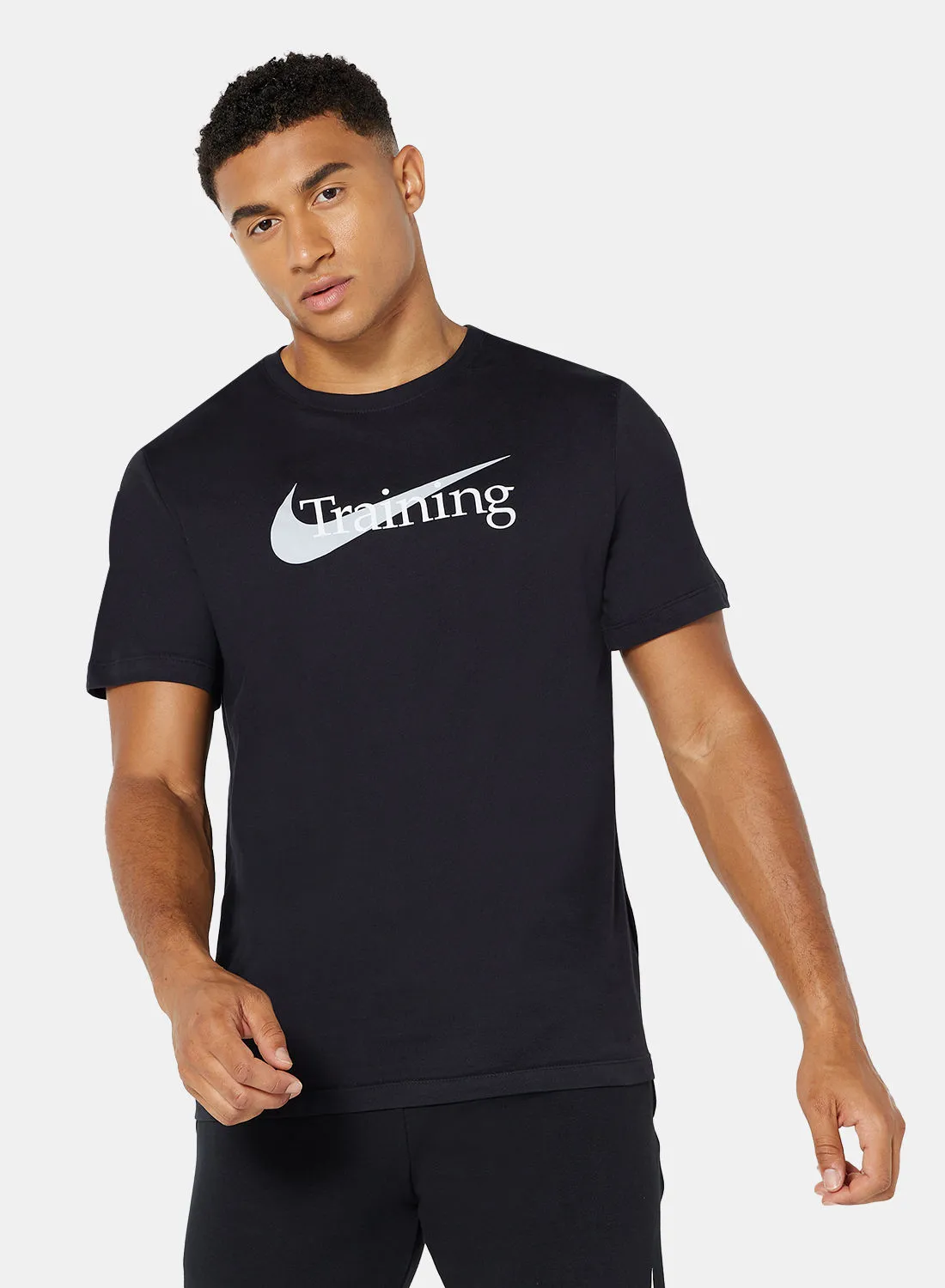 Nike Dri-FIT Swoosh Training T-Shirt Black