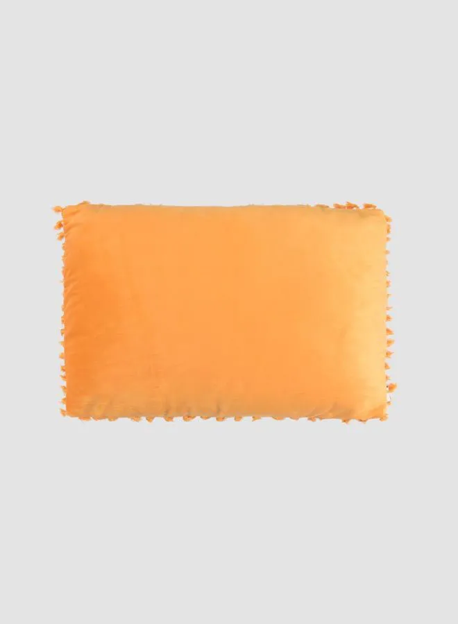 ebb & flow Velvet Tassel Cushion, Unique Luxury Quality Decor Items for the Perfect Stylish Home Gold 30 x 50cm