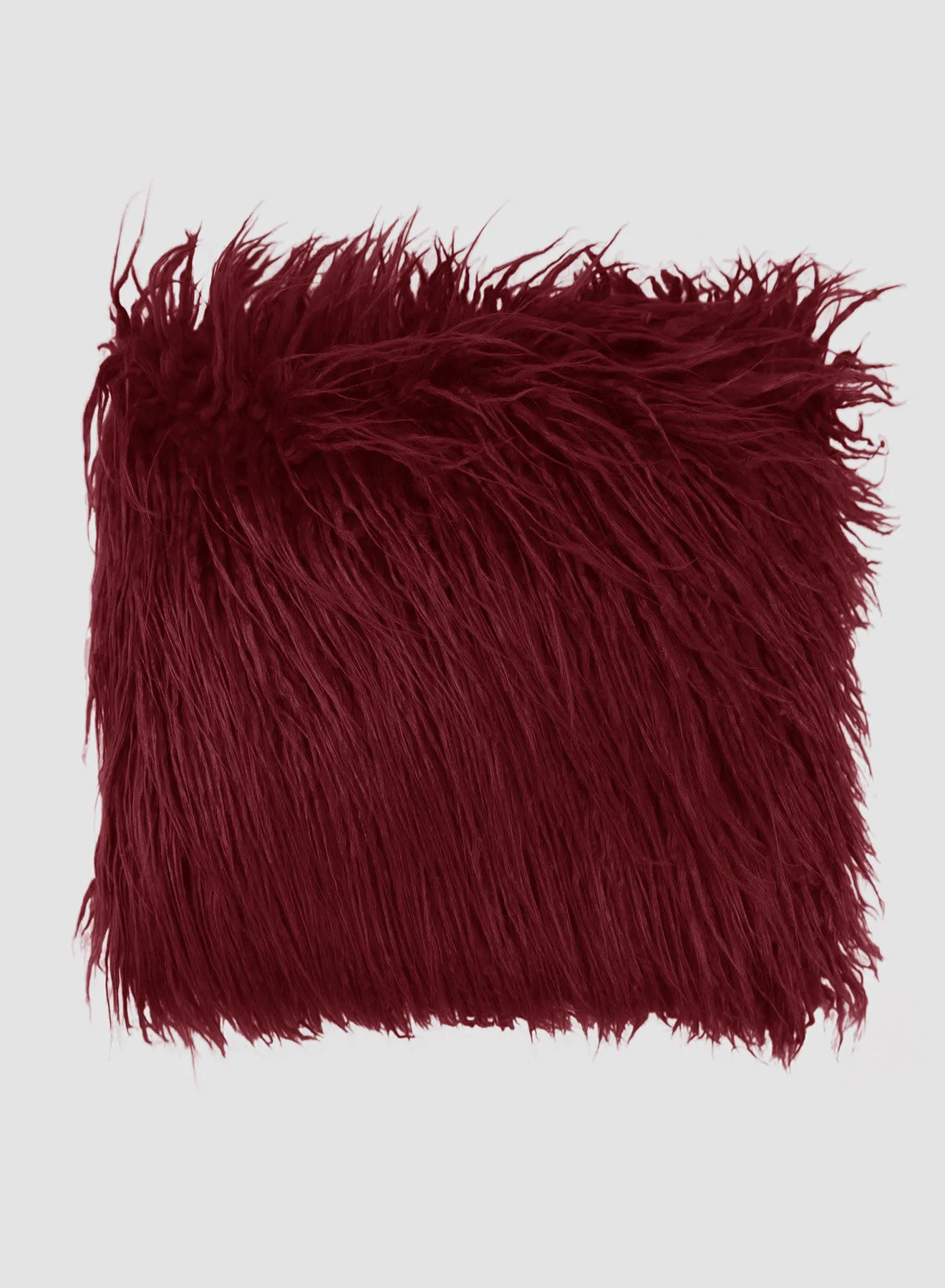 ebb & flow Faux Fur Cushion, Unique Luxury Quality Decor Items for the Perfect Stylish Home Red 50 x 50cm