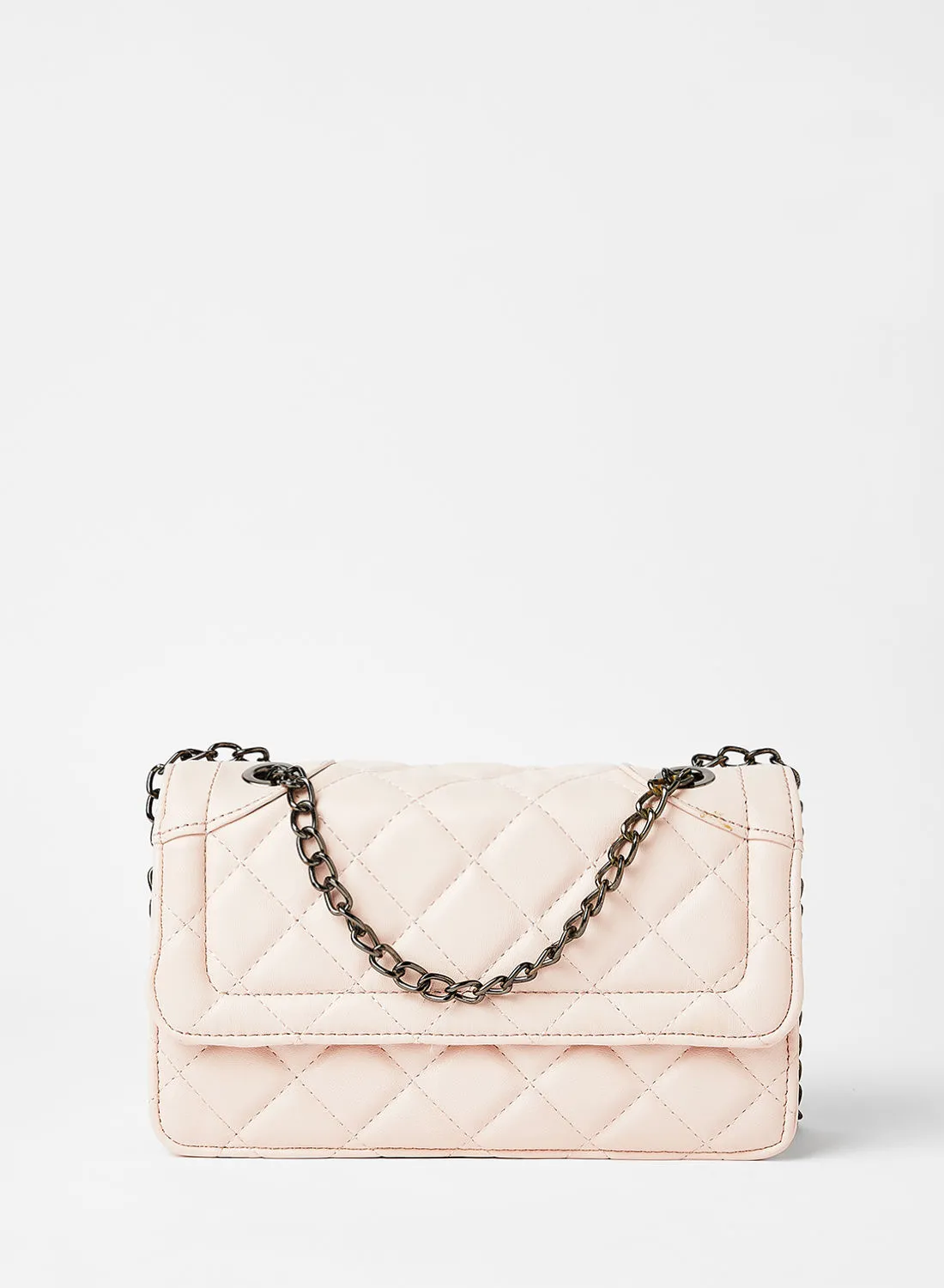 LABEL RAIL Quilted Crossbody Bag Pink