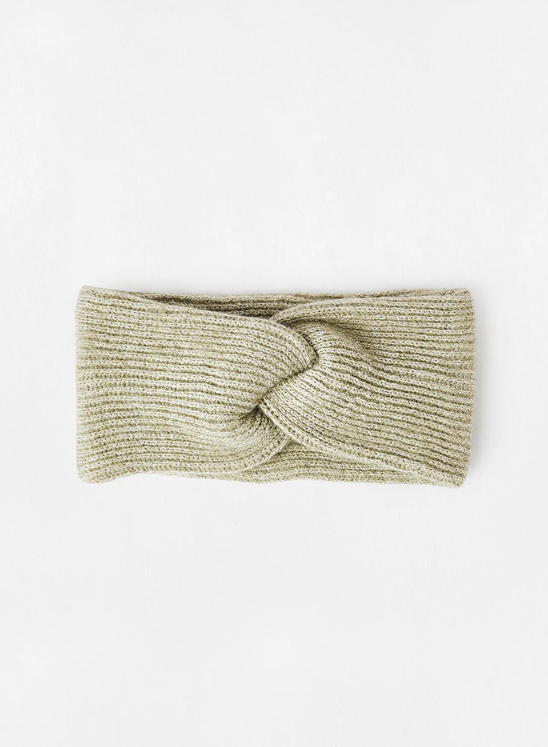 ONLY Twisted Knit Headband Green 