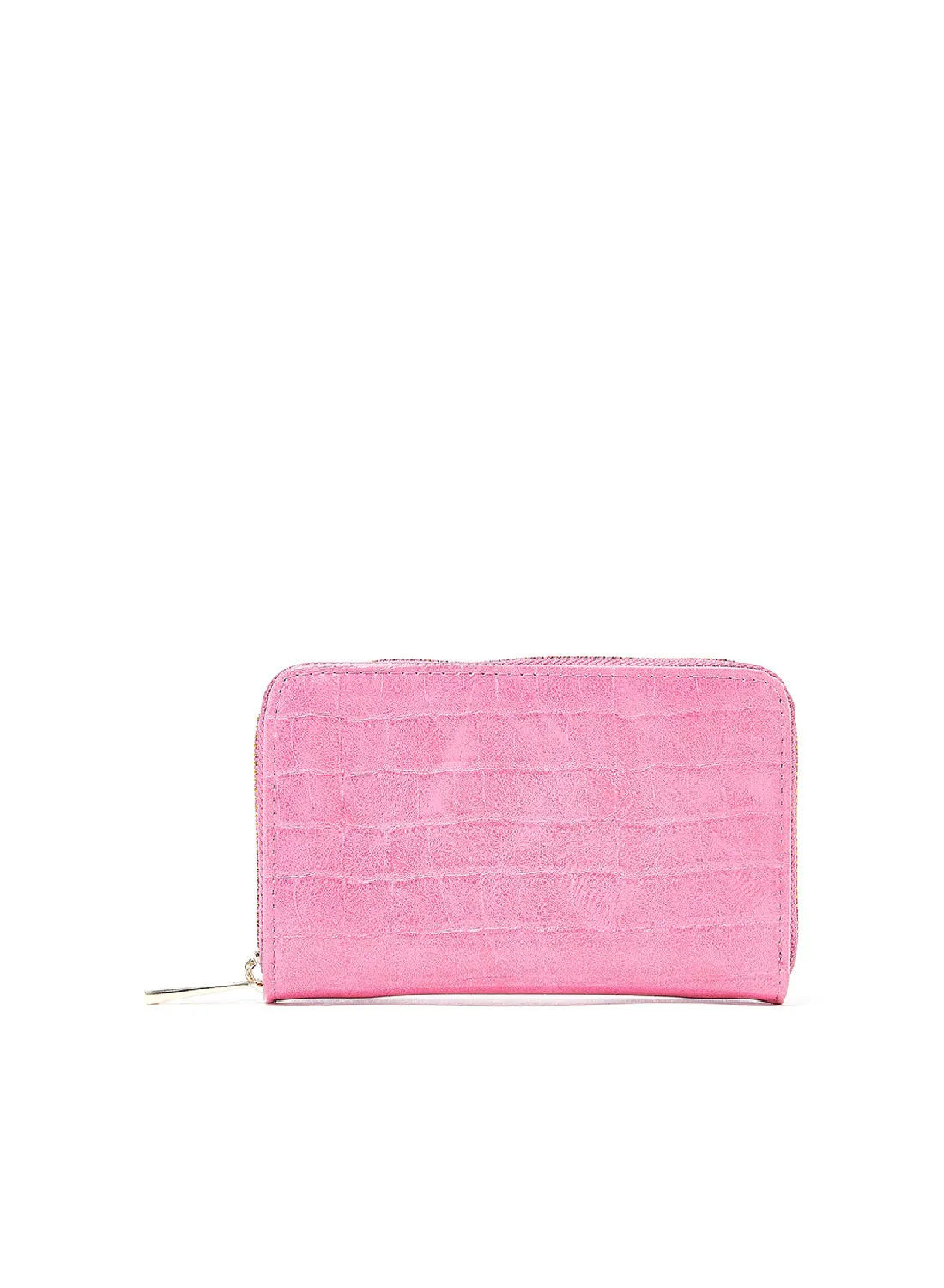Jove Croc Effect Wallet Pink