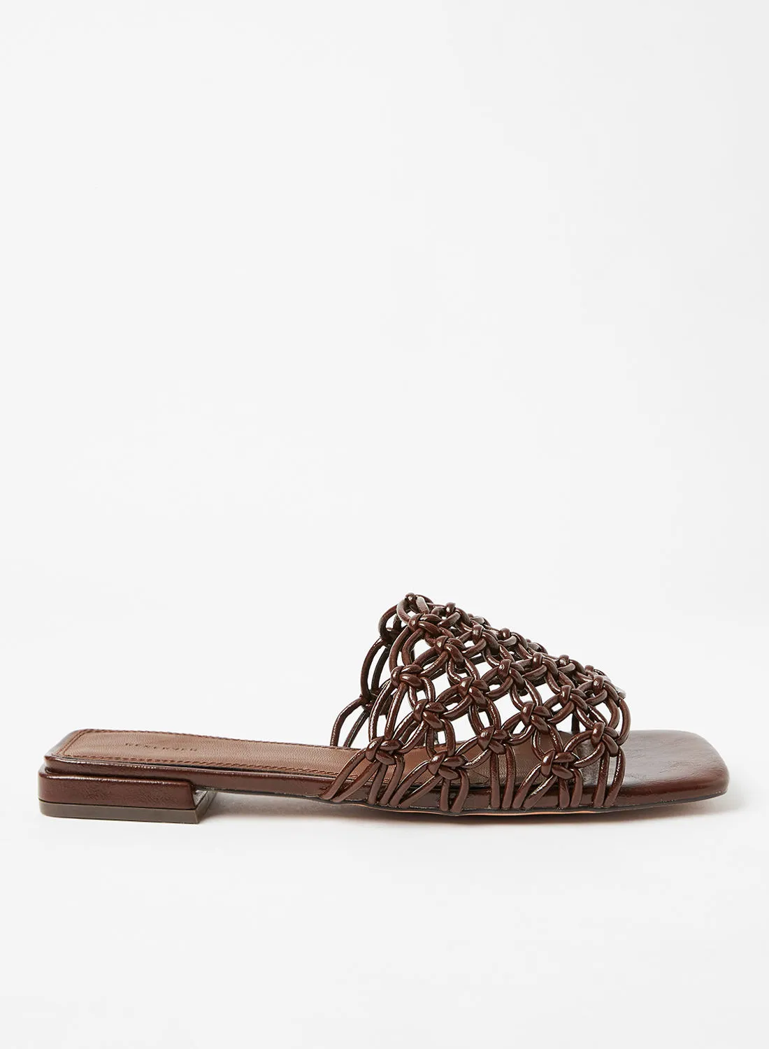 Reserved Woven Strap Sandals Brown
