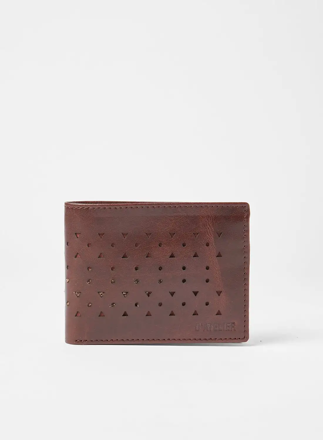 Sivvi x D'Atelier Cut-Out Leather Wallet Brown
