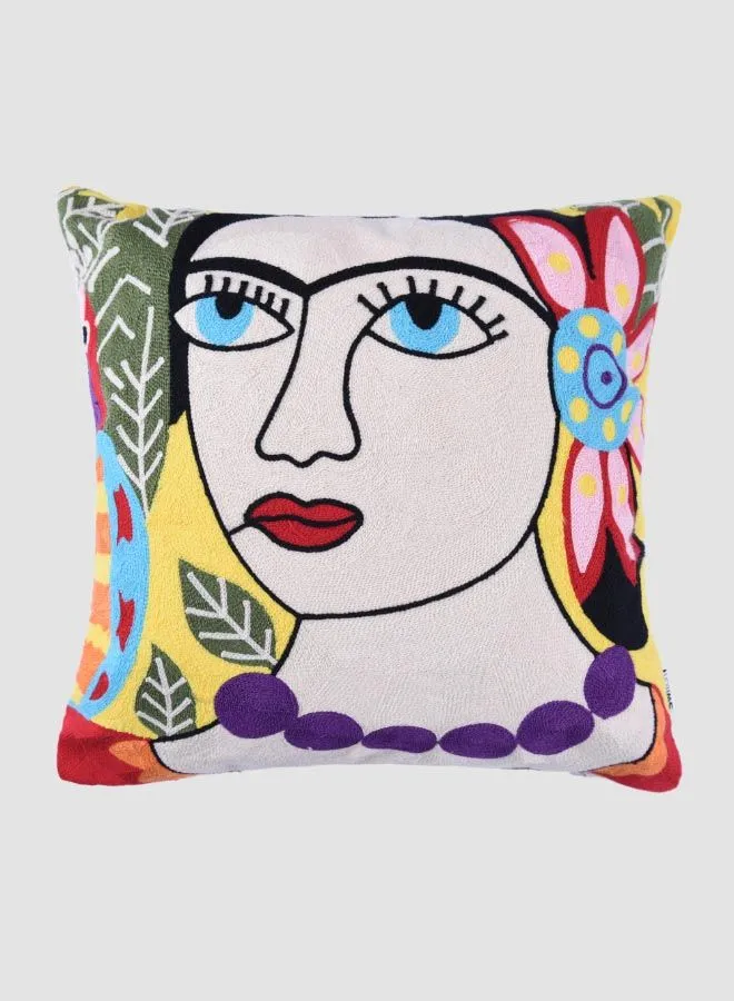 Switch Embroidered Cushion, Unique Luxury Quality Decor Items for the Perfect Stylish Home Multicolour CUS065 45 x 45cm