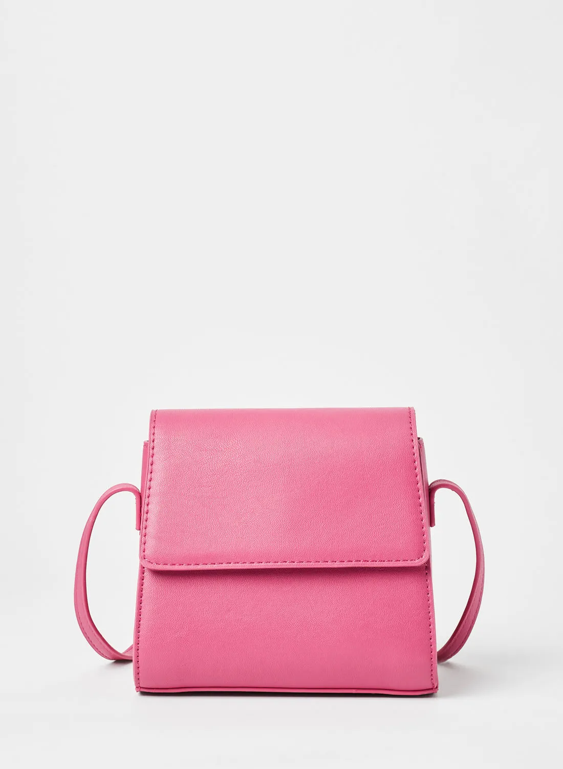 حقيبة كروس صغيرة محفوظة باللون الوردي