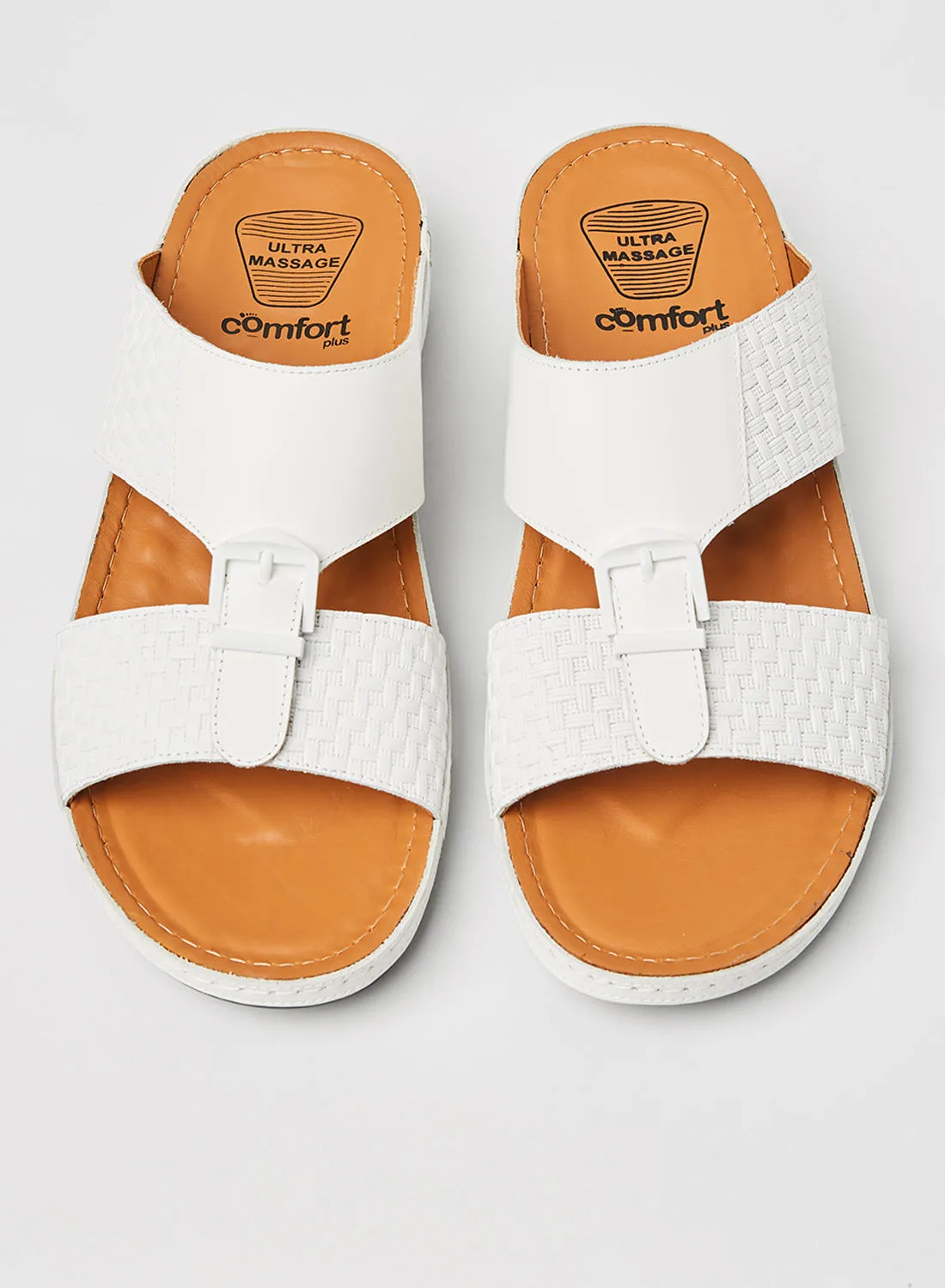 Comfort Plus Buckle Detailed Arabic Sandals Stone