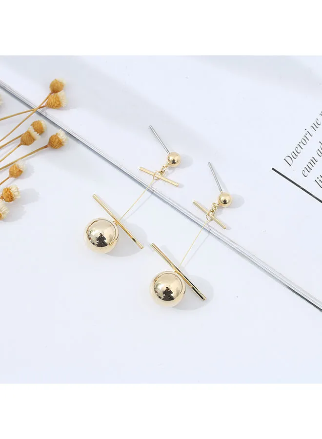 XIMI VOGUE Simple Style Geometry Long Dangle Metal Earrings
