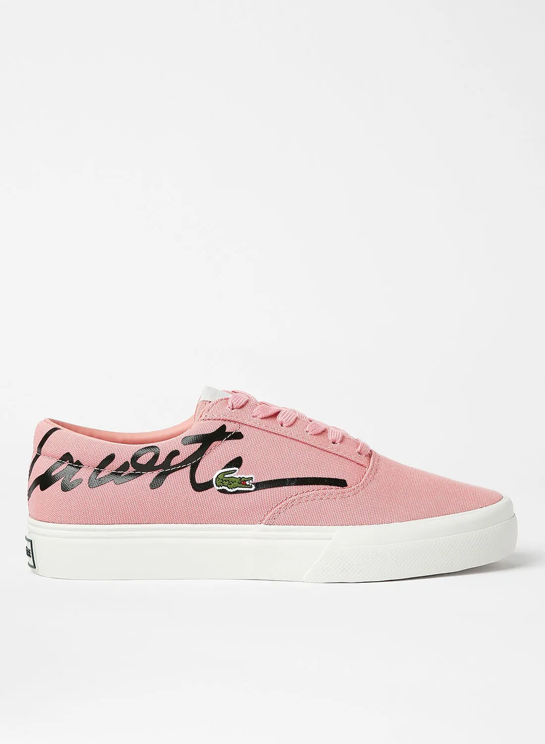 LACOSTE Jump Serve Lace Canvas Sneakers Pink