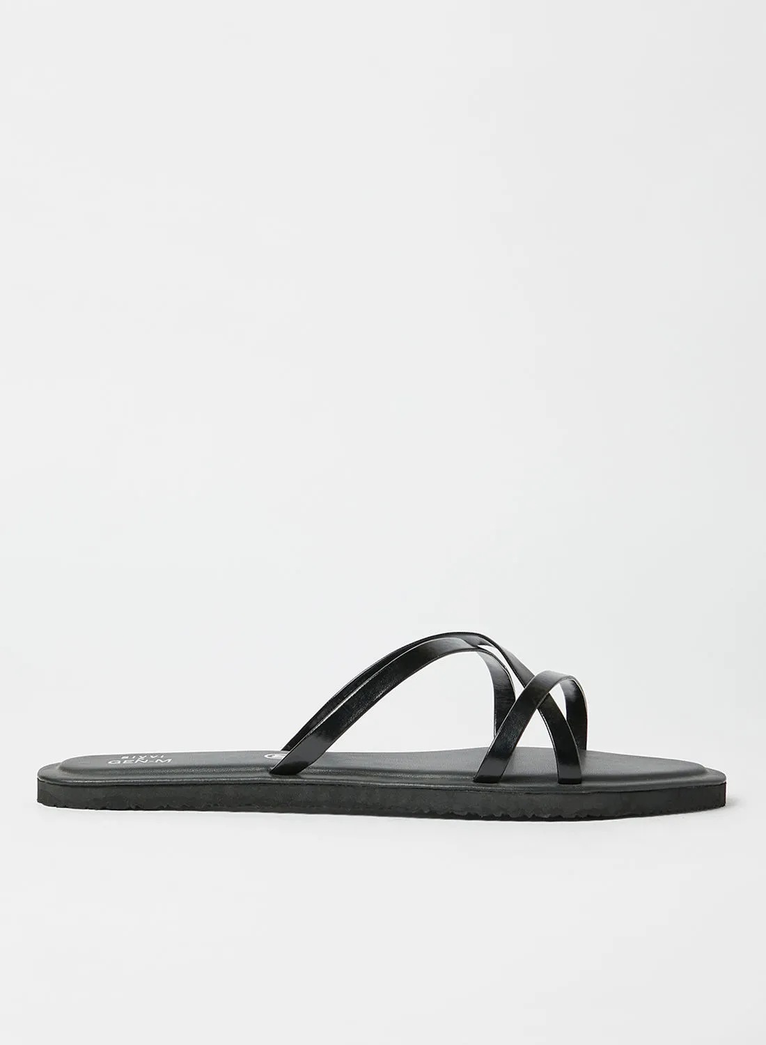 Sivvi x GenM Strappy Slip-On Sandals Black