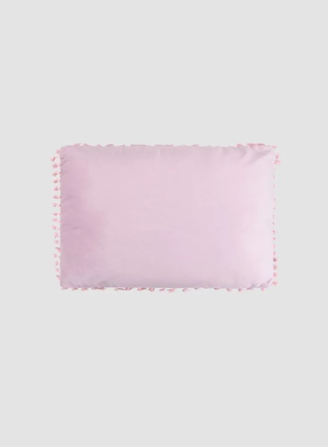 ebb & flow Velvet Tassel Cushion, Unique Luxury Quality Decor Items for the Perfect Stylish Home Pink 30 x 50cm