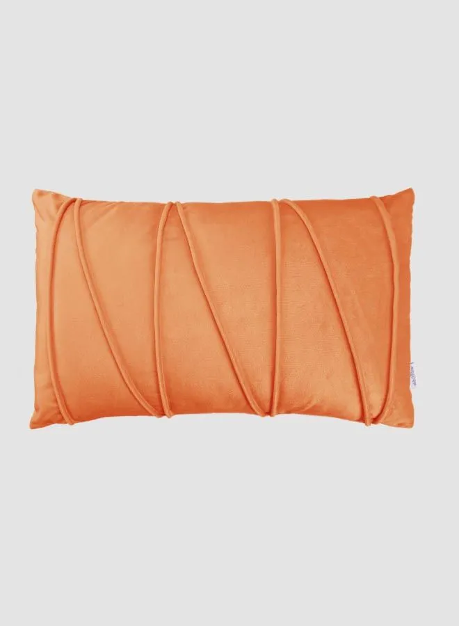 ebb & flow 3D Velvet Cushion  II,Unique Luxury Quality Decor Items for the Perfect Stylish Home Orange 30 x 50cm