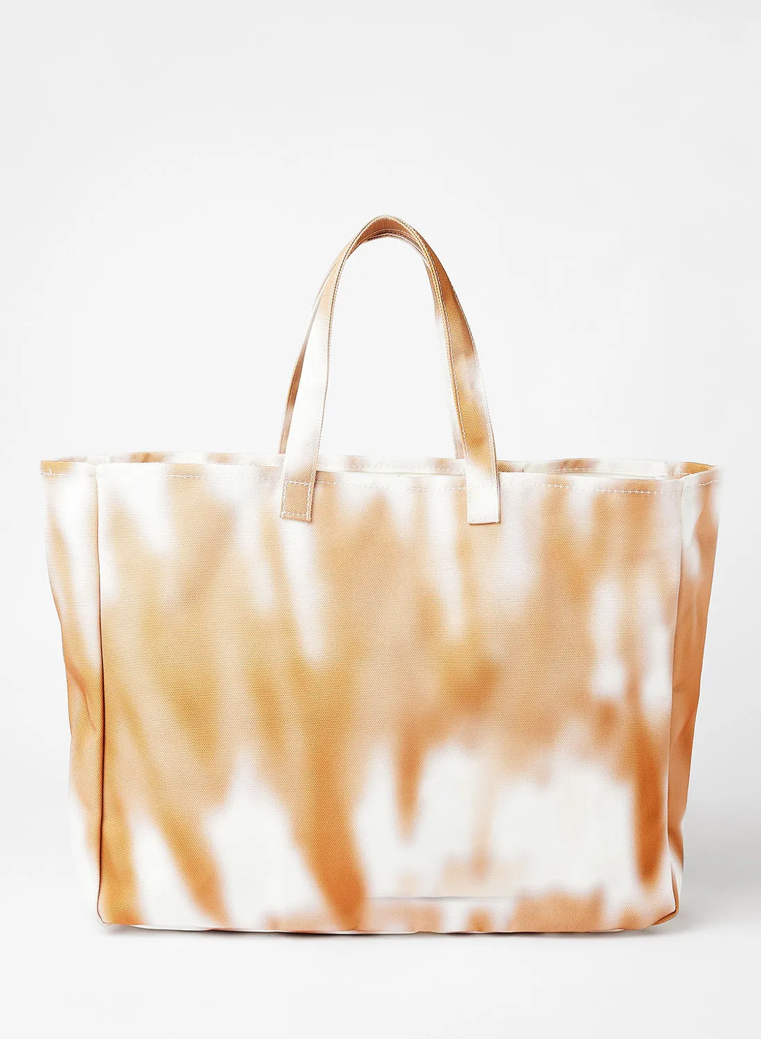 LABEL RAIL Tie-Dye Bag Tan/White
