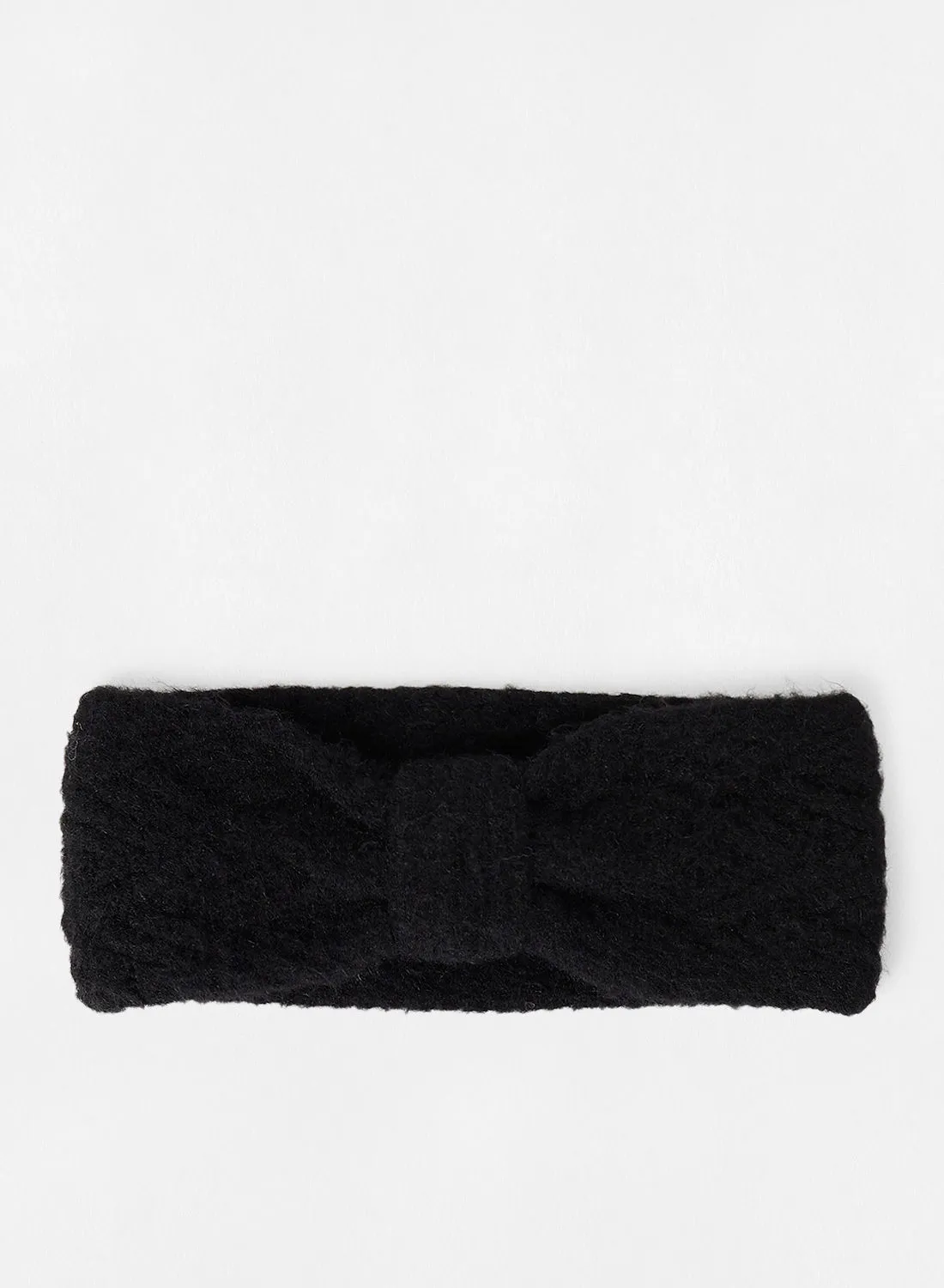 PIECES Knotted Headband Black 