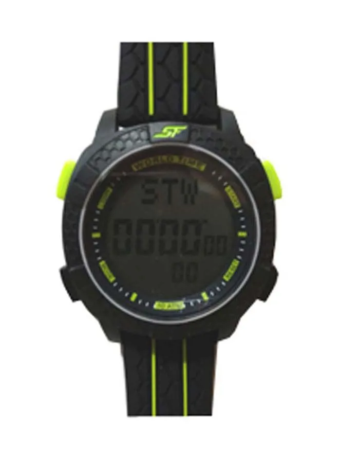 Sonata SF Carbon Series Black Band Unisex Digital Watch 77058PP02