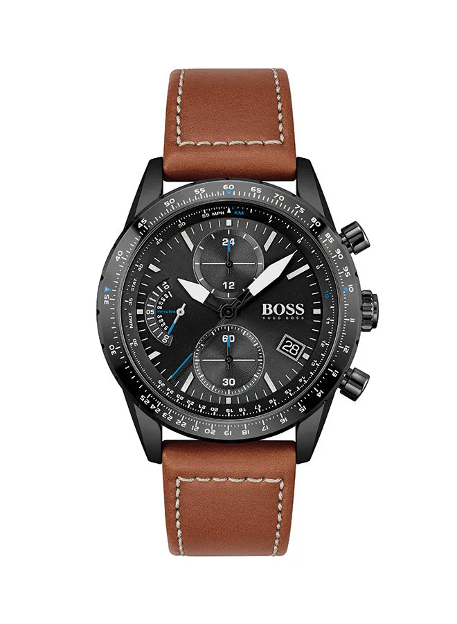 HUGO BOSS Men's Pilot Edition Chrono Black Dial Watch