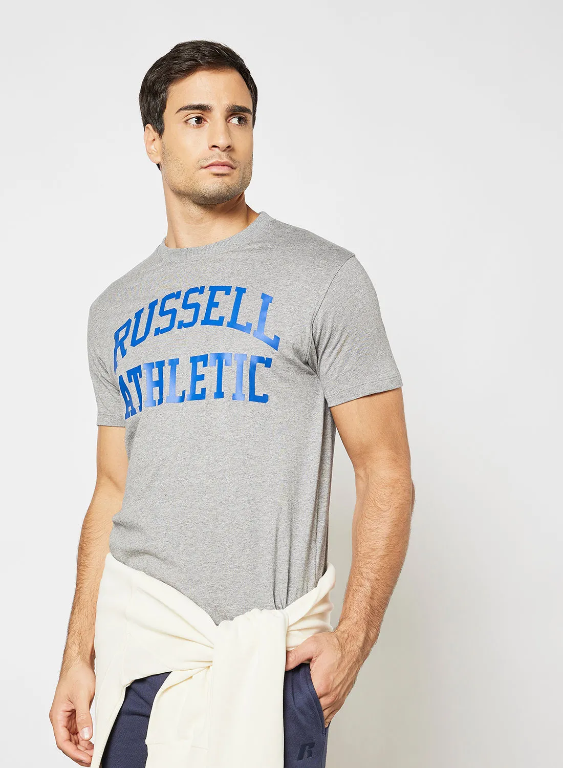 Russell Athletic Logo Print T-Shirt Grey