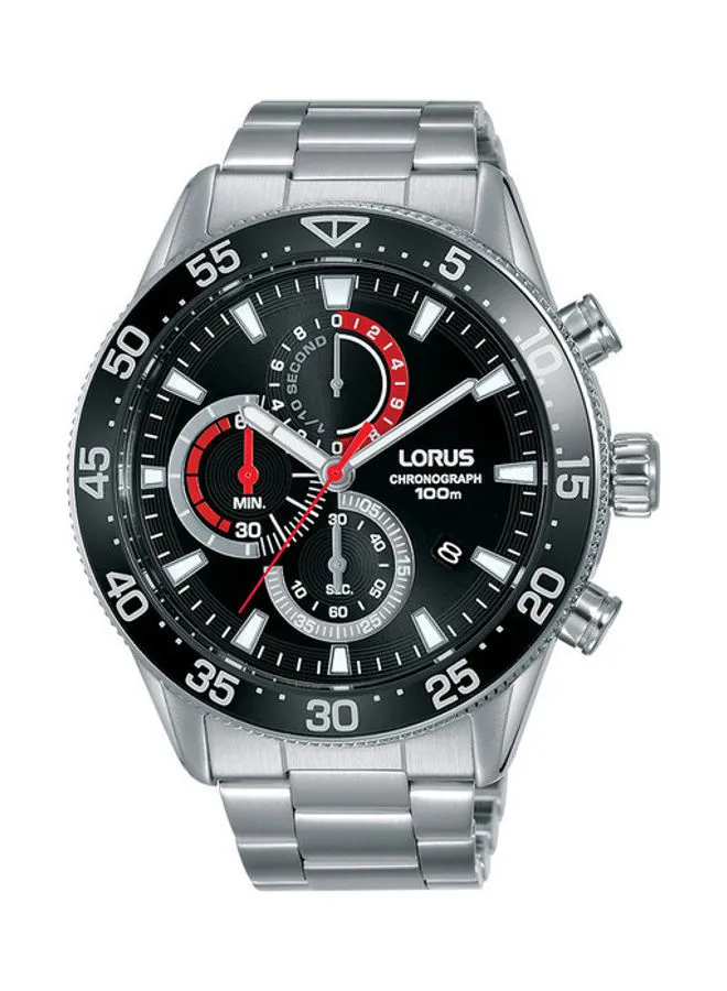 LORUS ساعة يد كرونوغراف من الستانلس ستيل للرجال RM333FX9