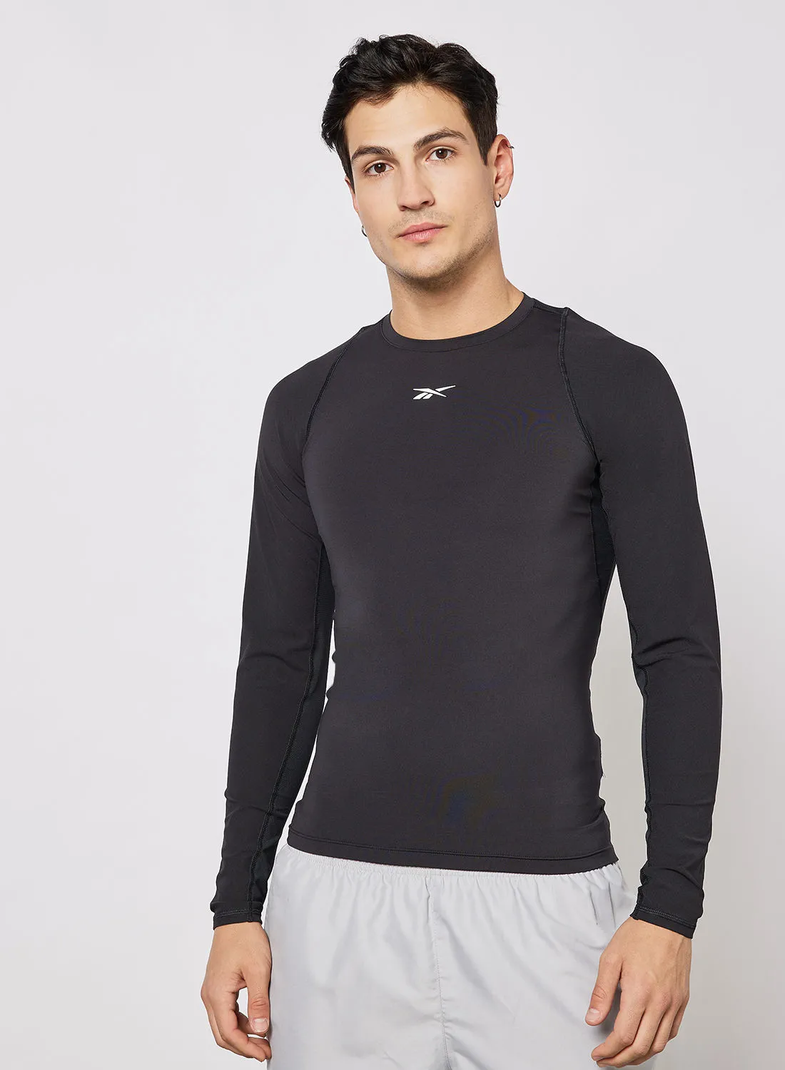 Reebok United By Fitness Compression Long Sleeve T-Shirt Black