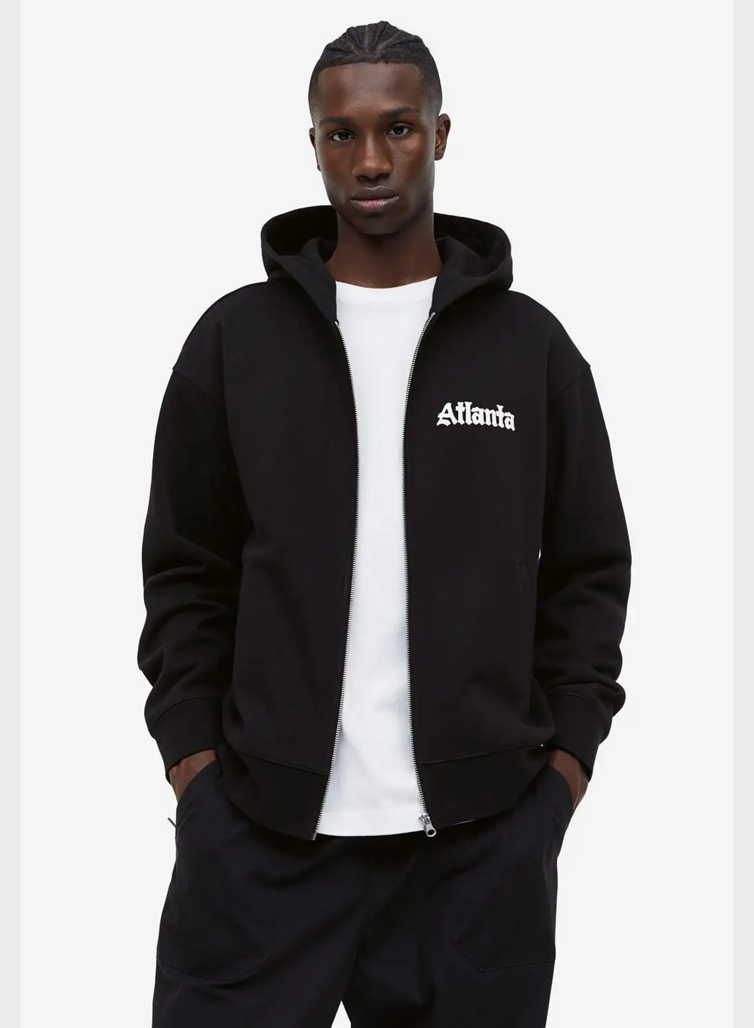 H&M Relaxed Fit Zip-Through Hoodie