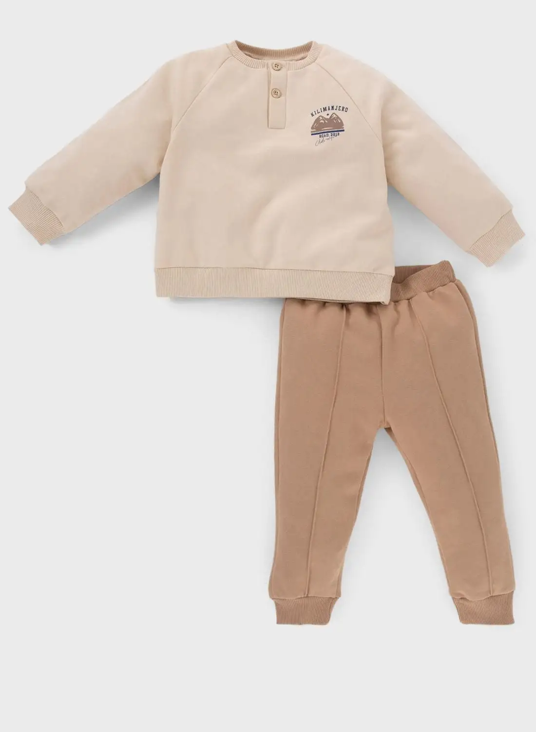 DeFacto Kids Essential Sweatshirt & Sweatpants Set