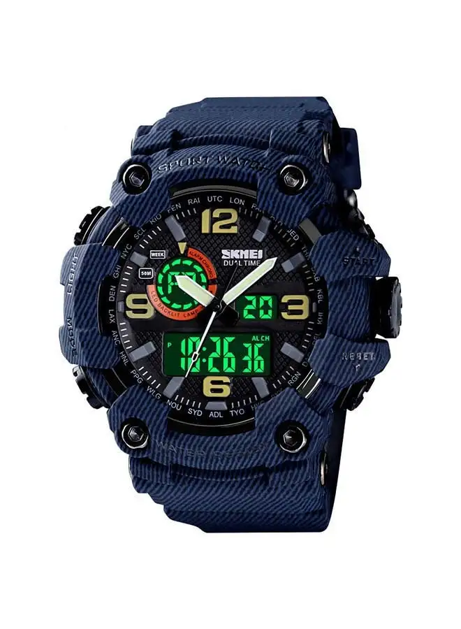 SKMEI Men's 1520 Cool Plastic Strap Double Time Digital Watch