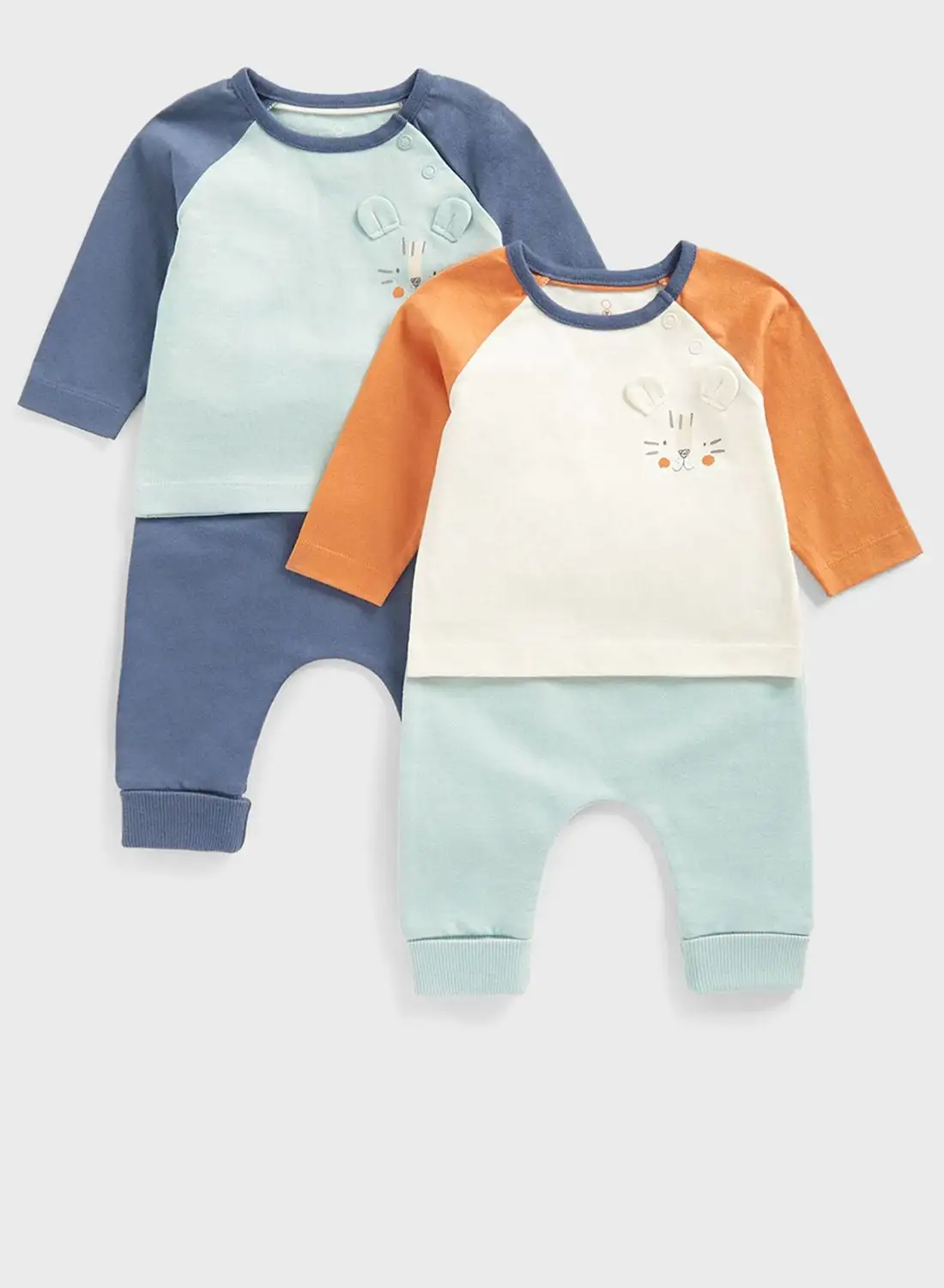 mothercare Infant 2 Pack Color Block T-Shirt & Sweatpants Set