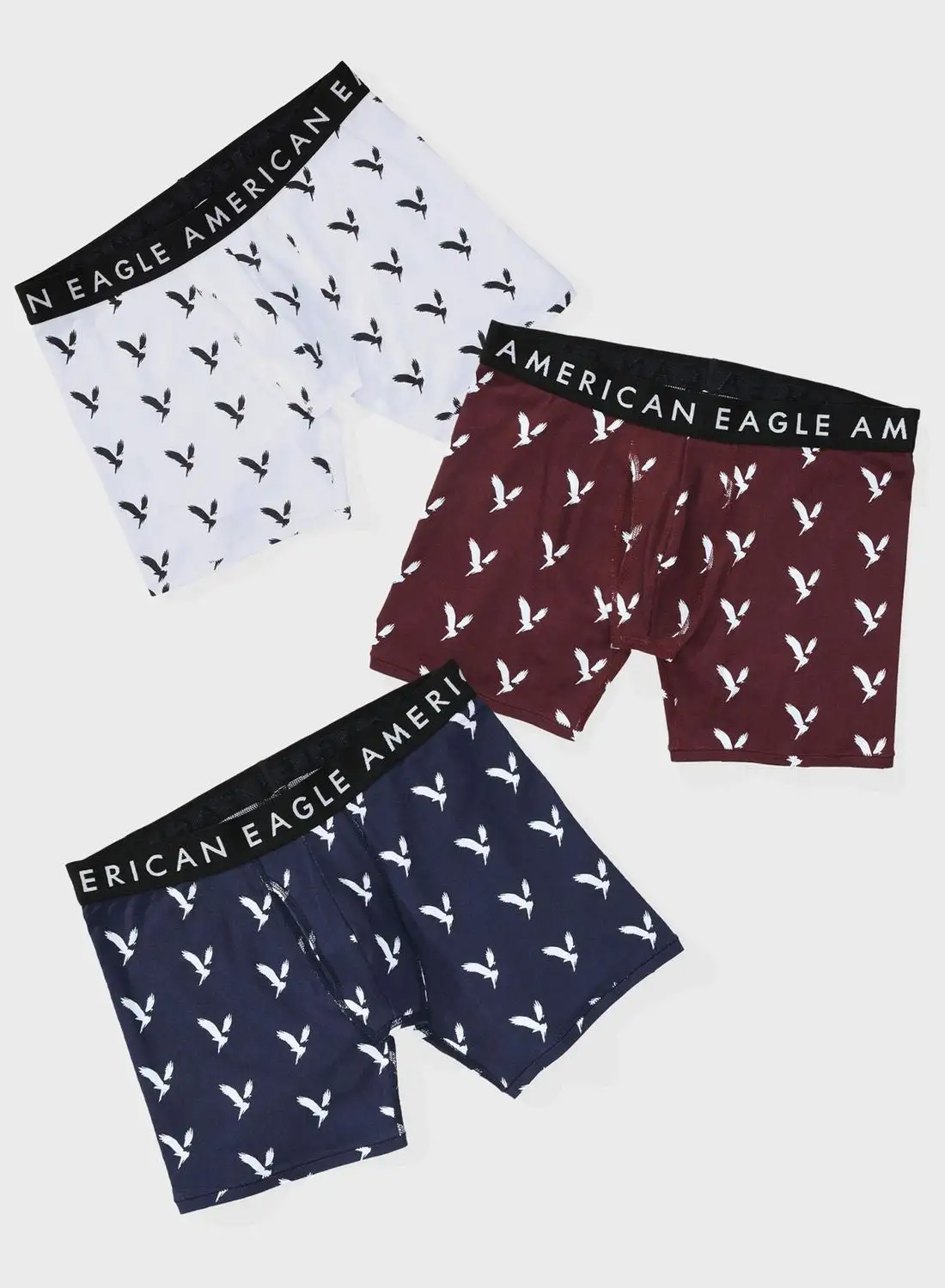 American Eagle 3 Pack Logo Band Trunks