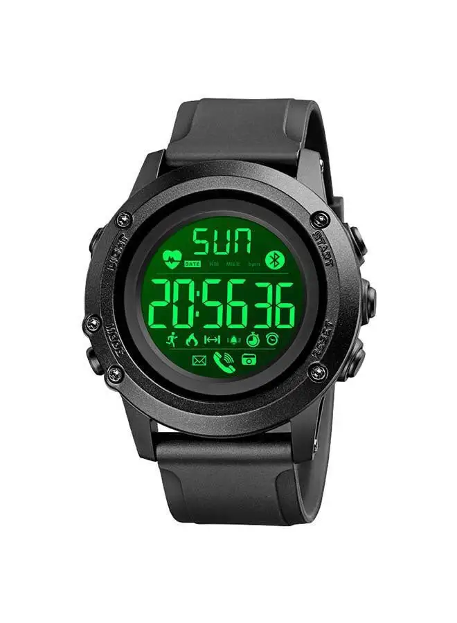 SKMEI Men's 1671 LED Display Military Heart Rate Monitor BLE Smartwatch
