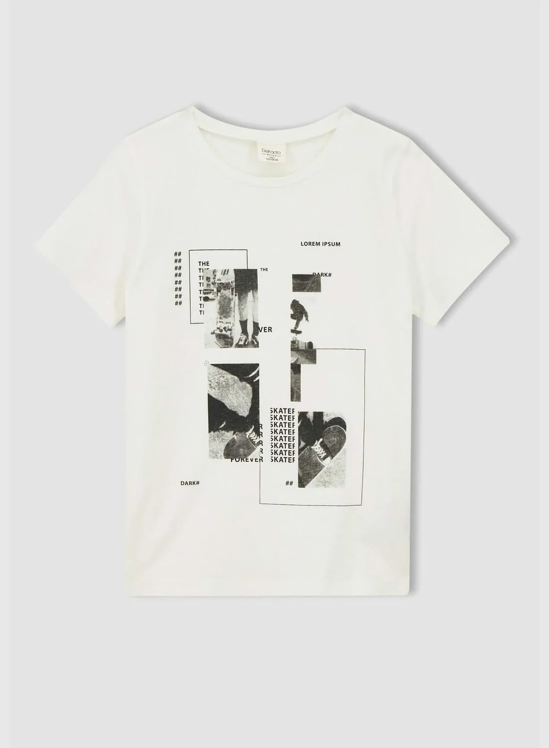 DeFacto Regular Fit Short Sleeve City Printed T-Shirt