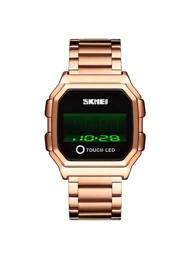 SKMEI Men's 1650 LED Digital Sports Military Touch Screen Waterproof Watch - 42 mm - Rose Gold