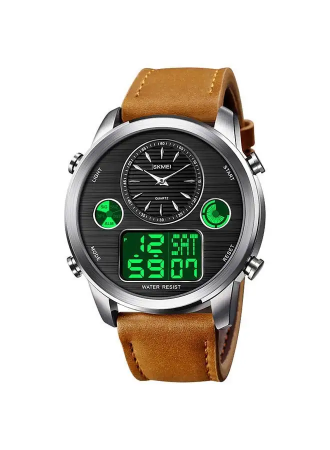 SKMEI Men's 1653 Time Sport Analog Digital Leather Watch