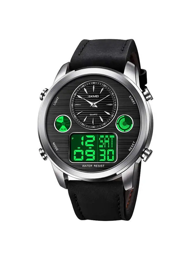 SKMEI Men's 1653 Time Sport Analog Digital Leather Watch