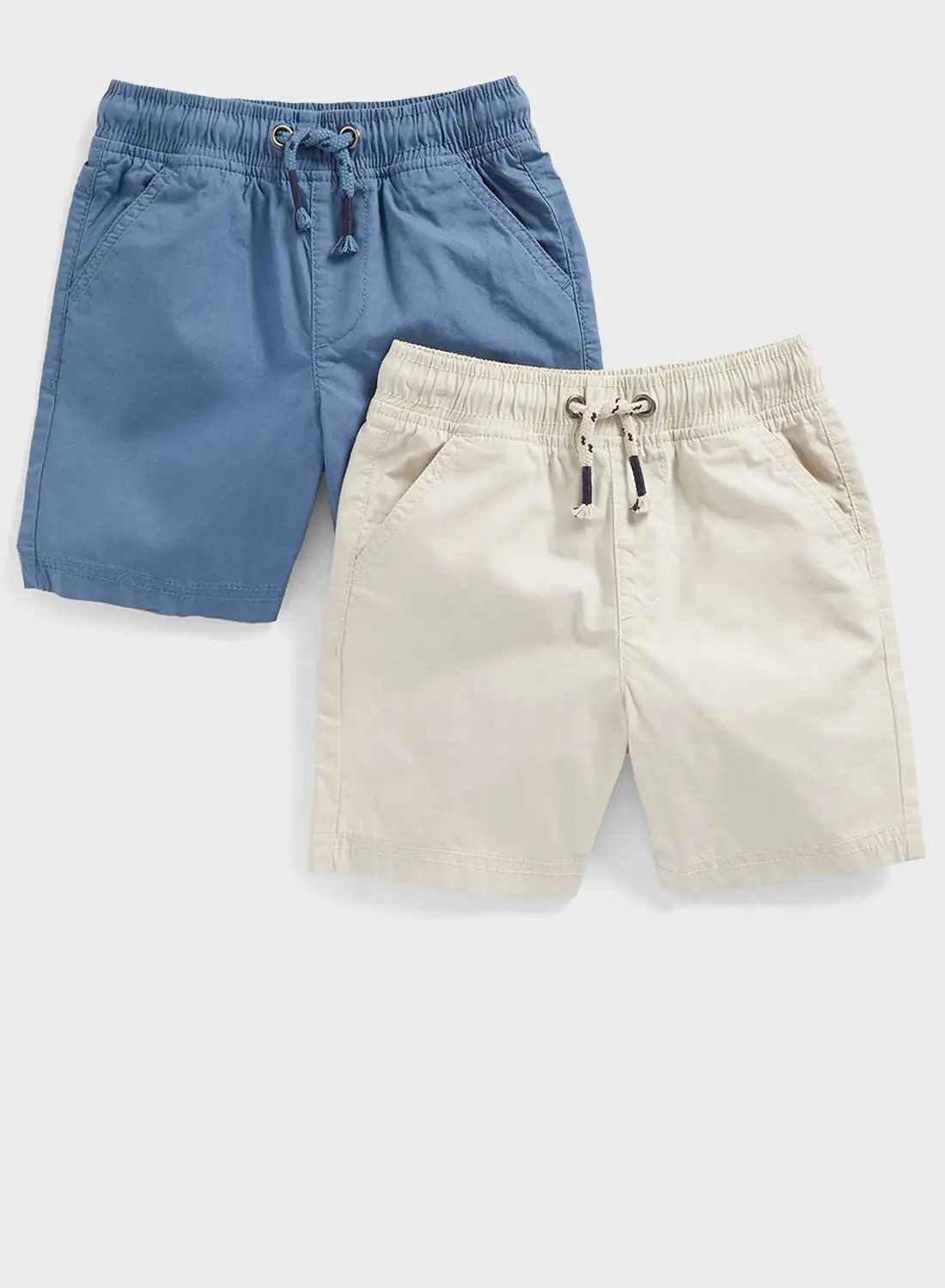 mothercare Kids 2 Pack Essential Poplin Shorts