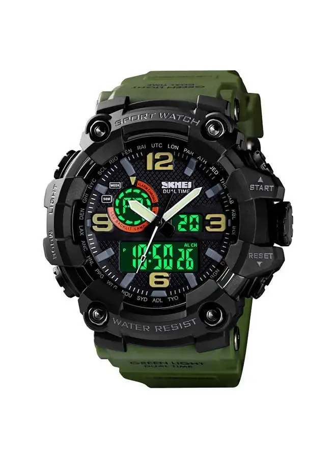 ساعة SKMEI الرجالية 1520 Cool Plastic Strap Double Time Digital Watch