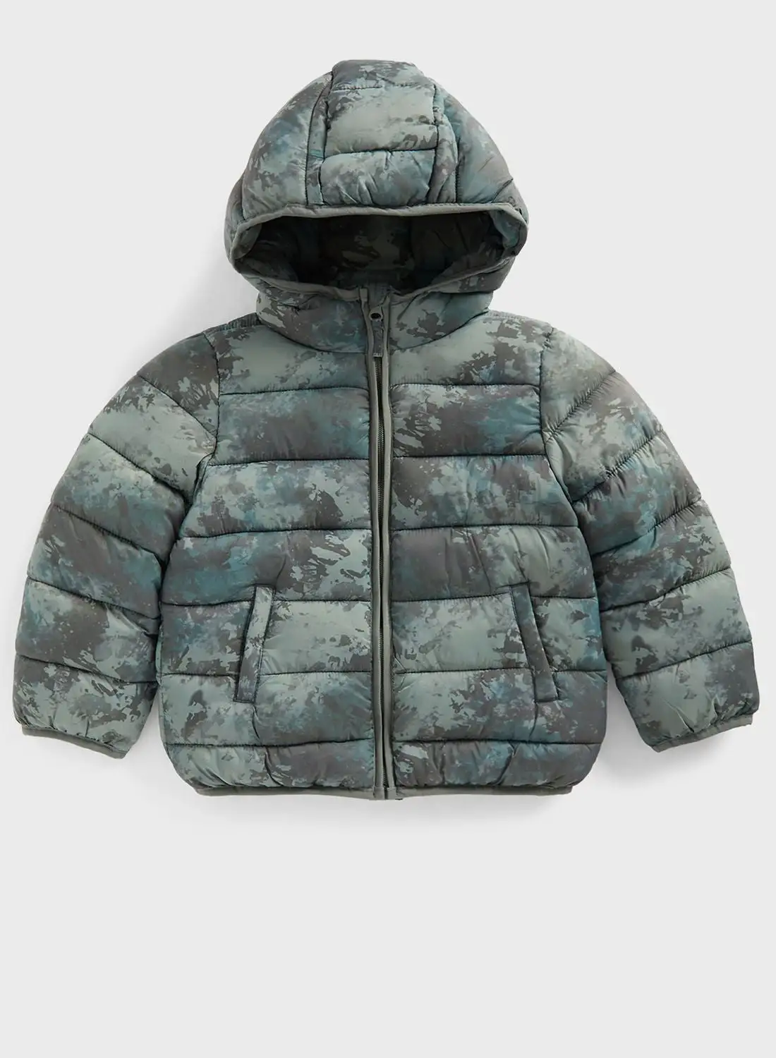 mothercare Kids Camo Hooded Puffer Jacket
